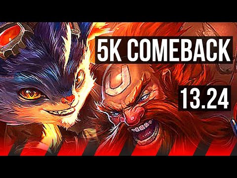 RUMBLE vs GRAGAS (TOP) | Comeback, 400+ games | EUW Master | 13.24