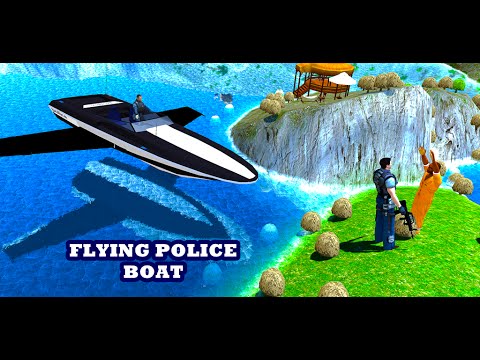 Flying Police Boat Simulator Video