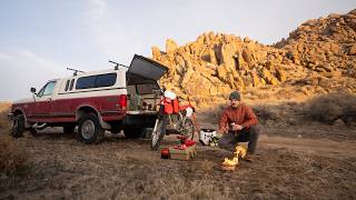 Solo Winter Camping + Dirbiking in the Desert