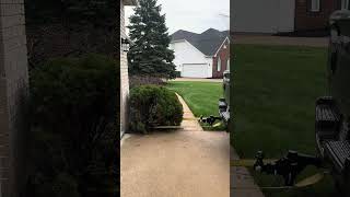 This shrub wasn’t coming out easy… so we hooked it up and let the truck do the heavy lifting!