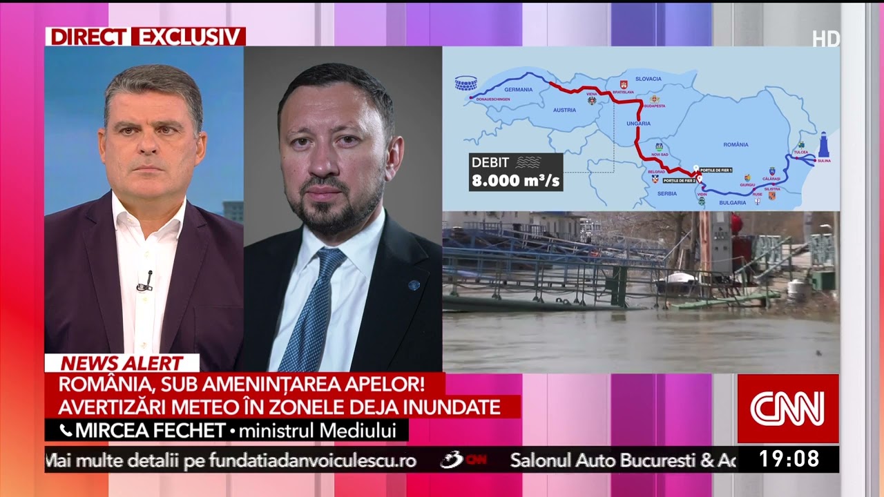 Ministrul Mediului anunță când va fi „vârf de debit” pe Dunăre
