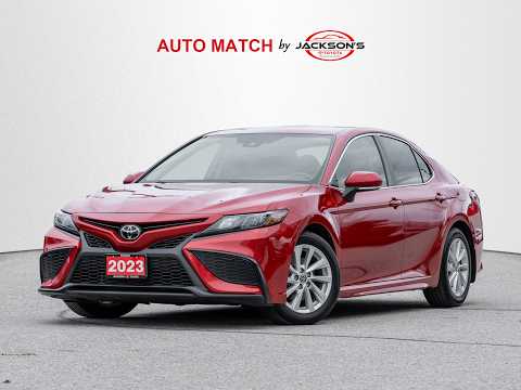2023 Toyota Camry SE Auto AWD in Red for sale at Jackson's Toyota in Barrie, ON