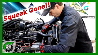 Jeep Belt SQUEAK Fixed!! Jeep wrangler belt change.