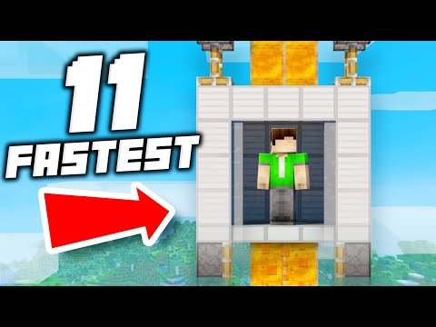 11 Fastest Elevator Designs Ever in Minecraft 1.15!