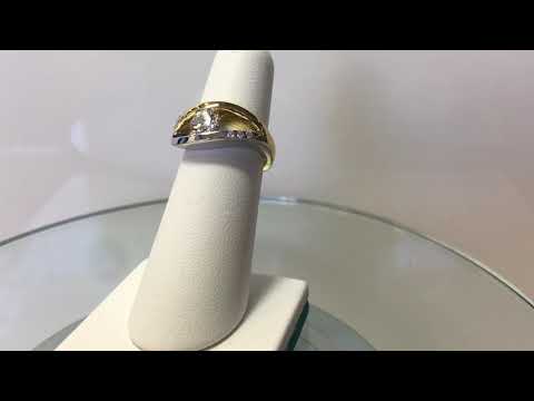 0.80ct G/SI round diamond tension set engagement ring