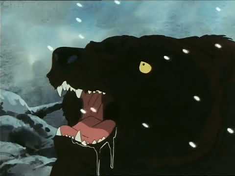 Ginga Nagareboshi Gin- Harpooned Bear's Death