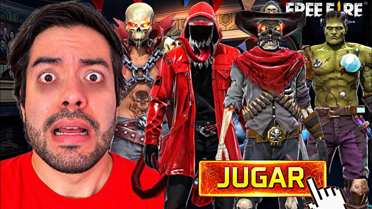 FREE FIRE NOCTURNO FULL TRAJES DE TERROR Y FC MOBILE! #freefire #antronixxg #garena