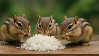 Three Chipmunk-, Chipmunks Sound, Chipmunk Fight, Chipmunk Eating Rice - June 17, 2025