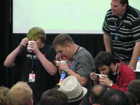 Giant Bombcast Eating Competition -- PAX '09