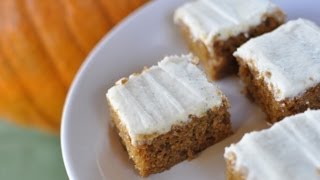 How to Bake Pumpkin Bars with Cream Cheese Frosting