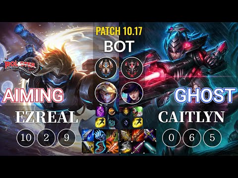 KT Aiming Ezreal vs Ghost Caitlyn Bot - KR Patch 10.17
