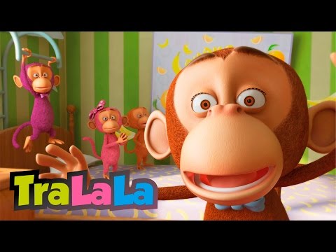 Cinci maimuțele (Five Little Monkeys în română) | TraLaLa
