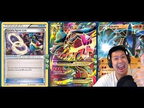 New Full Art MEGA LUCARIO Deck, New Spirit Link, Expanded Format Deck