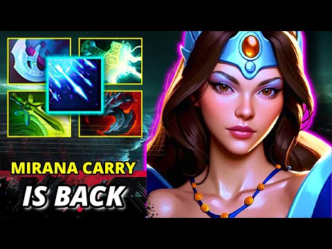 MIRANA HARD CARRY 7.39 ❤️ | Manta + Mjollnir + Butterfly + Satanic | IMMORTAL RANK 👑
