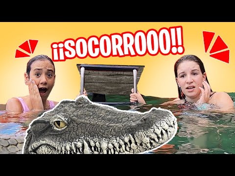 BROMA con ¡¡UN COCODRILO teledirigido!!🐊En el PANTANO durante UNA RUTA en FAMILIA