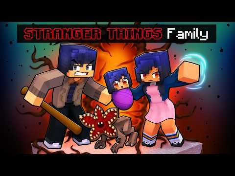 Having a STRANGER THINGS FAMILY in Minecraft!
