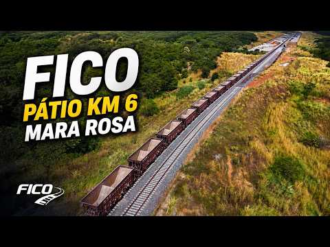 PÁTIO DA FICO EM MARA ROSA | INSUMOS, LASTRO E DORMENTES PARA A OBRA | DRONE CAPTURA AS ATUALIZAÇÕES