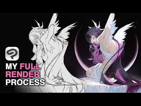 My New Drawing Method!✨Full Anime Illustration Process in Clip Studio Paint [Speedpaint]