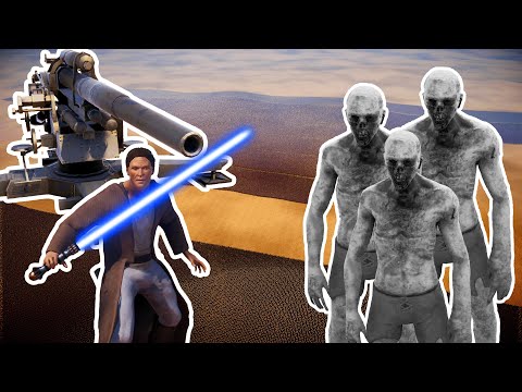 23 MILLION ZOMBIES vs 80,000 JEDI KNIGHTS + 100 STATIONARY ARTILLERY | UEBS 2