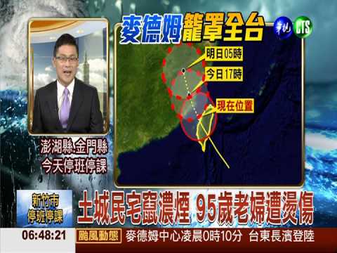 土城民宅竄濃煙 95歲老婦遭燙傷
