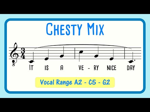 Chesty Mix Vocal Exercise | It Is A Very Nice Day | MALE Arpeggio