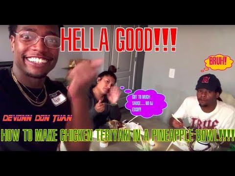 How to make Chicken teriyaki,pineapple bowl, and...