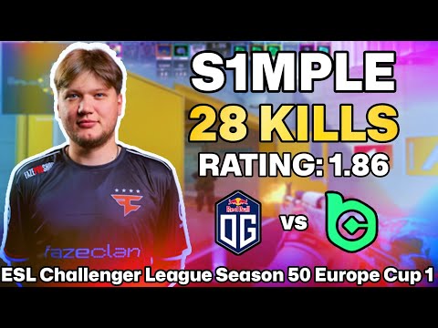 💀 S1MPLE POV: NUKE DESTRUCTION vs OG! | ESL Challenger League Season 50 Europe Cup 1