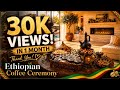 Ethiopian Classical Coffee Ceremony Ambience Peaceful Morning Fireplace Relaxing Instrumental