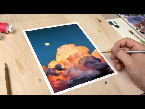 how to paint glowing clouds oil painting tutorials by alpay efe