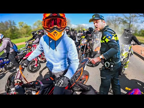 GROTE SUPERMOTO RIDEOUT MET POLITIE!