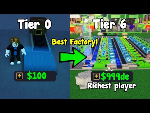 I Built The Best Tier 6 Factory In Factory Simulator Roblox! Richest Player