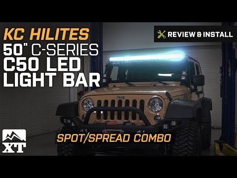 Jeep Wrangler KC HiLiTES 50" C-Series C50 LED Light Bar (1987-2017 YJ, TJ, JK) Review & Install