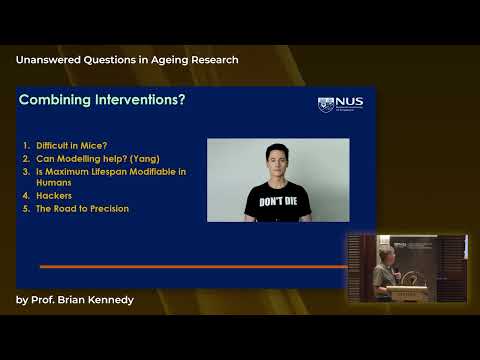 Prof Brian Kennedy: Unanswered Questions in Ageing Research