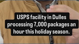 Inside a USPS shipping facility