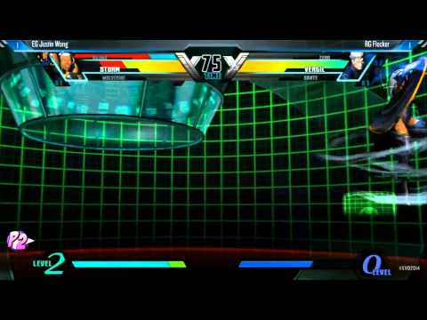 Evo 2014 - Ultimate Marvel vs Capcom 3 Finals - RG Flocker vs EG Justin Wong