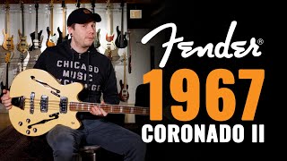 Video thumbnail for 1967 Olympic White Fender Coronado II | CME Vintage Demo | Mike Larsen by Chicago Music Exchange
