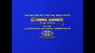 MPAA Rated G (Still) Closing (1995) fullscreen