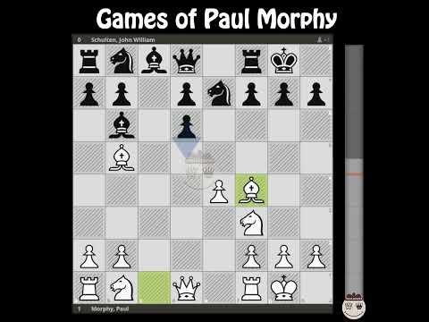 Morphy, Paul - Schulten, John William || New York 1857 @chessbuddies 🔴 #PaulMorphy