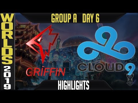 GRF vs C9 Highlights | S9 Worlds 2019 Group A Day 6 | Griffin vs Cloud9