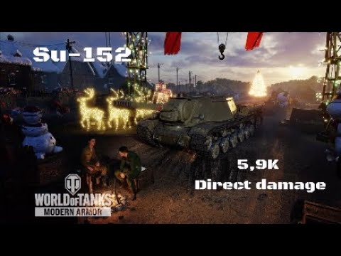 Su-152 in Pueblo oculto:5,9K direct damage :Wot console - World of Tanks
