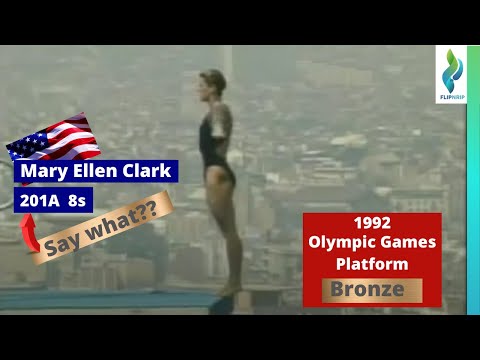 1992 Mary Ellen Clark USA Diving - 201A - 8s - Platform Diving Competition - Olympic Games