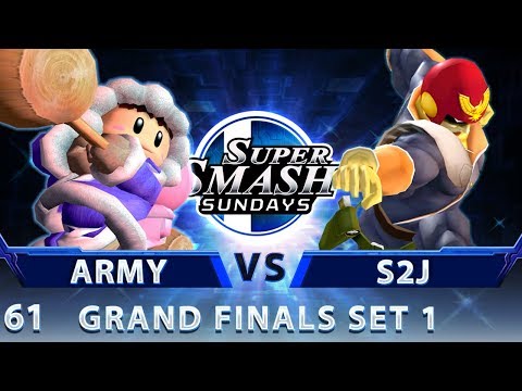 SSS 61 - ARMY (ICs) vs. S2J (Falcon) - SSBM Top 32 Grand Finals Set 1 - Smash Melee