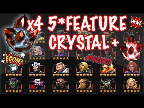 INSANE CEO LUCK 4x 5star feature crystal opening/marvel contest of champions
