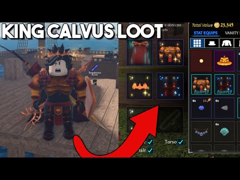 All of King Calvus's drops showcase | Arcane Odyssey