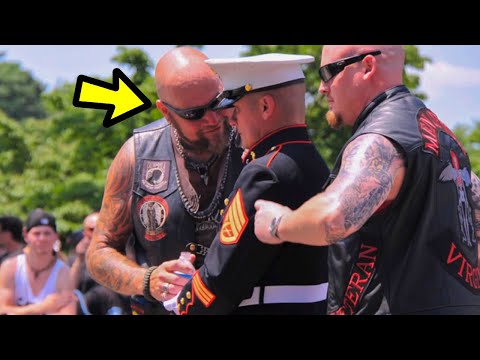 Injured Marine Holds Salute For 3 Hours, Then Bikers Unexpectedly Appear & Do The Unthinkable!