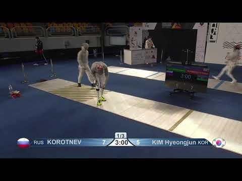 2021 228 Cadets T32 07 M S Individual Cairo EGY WCH YELLOW KIM  KOR   vs KOROTNEV  RUS
