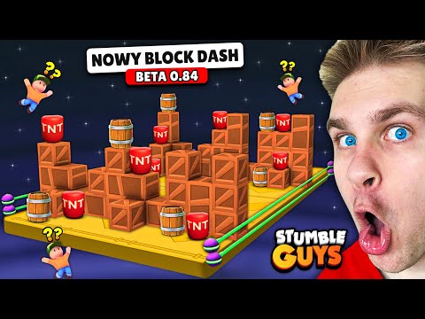 Testuję (PIERWSZY w POLSCE) ⚠️ NOWĄ MAPĘ BLOCK DASH 📦 [na BETA 0.84] w Stumble Guys! 😱
