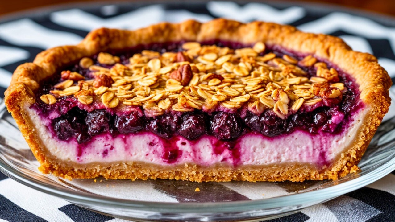 Gesunder Käsekuchen mit Haferflocken und Blaubeeren by Köstlich mit Eugene — recipe photo