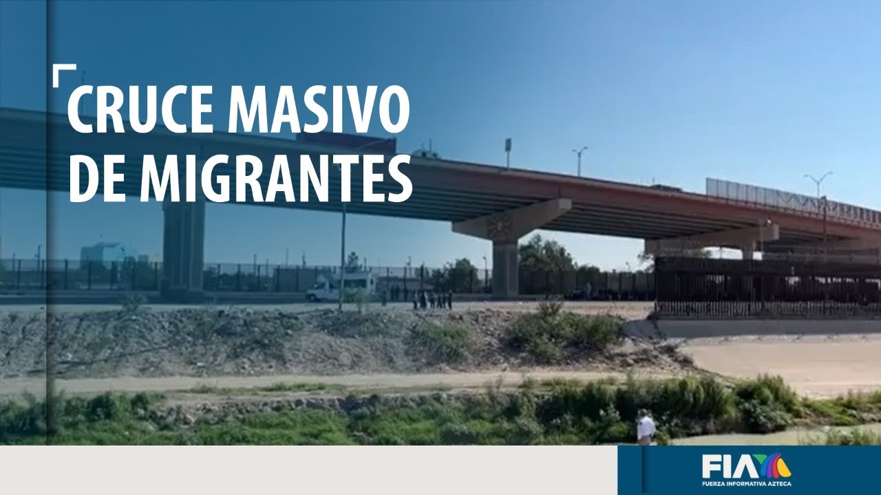 #ENVIVO | Cerca de 500 migrantes venezolanos logran cruzar fácilmente el Río Bravo
