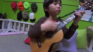 싸이 Psy - 강남스타일 Gangnam Style  ( ukulele cover by 7-year-old kid Sean Song )